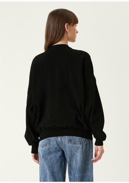 Siyah Bisiklet Yaka Sweatshirt indirimleri