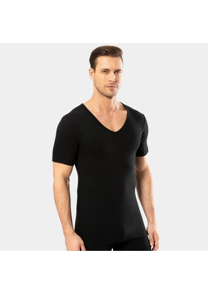 - Termal Kısa Kol V Yaka 1602/SIYAH fırsatları