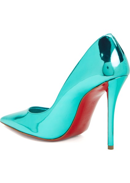 Miss Z Yeşil Deri Stiletto modelleri