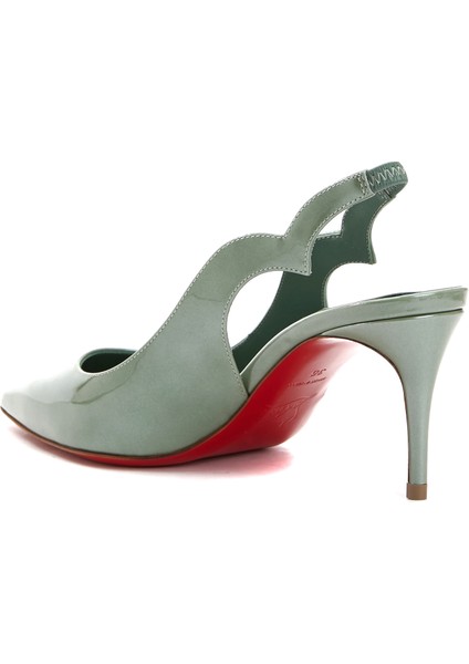Hot Chick Su Yeşili Deri Topuklu Ayakkabı modelleri