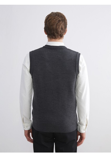 Yeni Sezon Standart Kalıp V Yaka Erkek Triko Süveter fırsatları