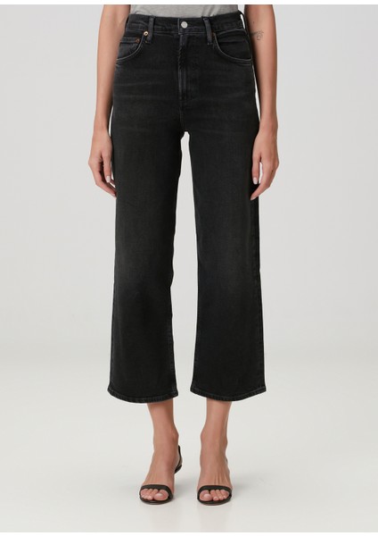 Ren Siyah Wide Leg Jean Pantolon fiyatları