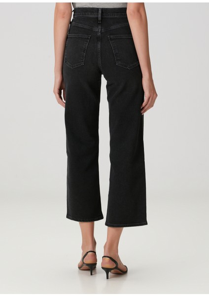Ren Siyah Wide Leg Jean Pantolon fırsatları