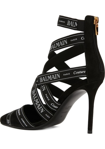 Couture Siyah Deri Topuklu Ayakkabı fırsatları