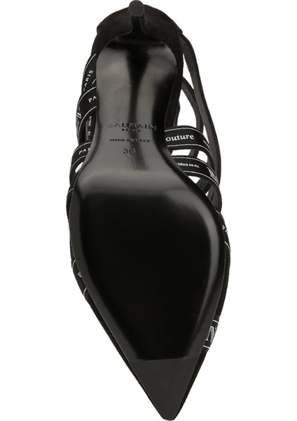 Couture Siyah Deri Topuklu Ayakkabı indirimleri