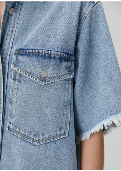 Faye Mavi Mini Denim Elbise indirimleri