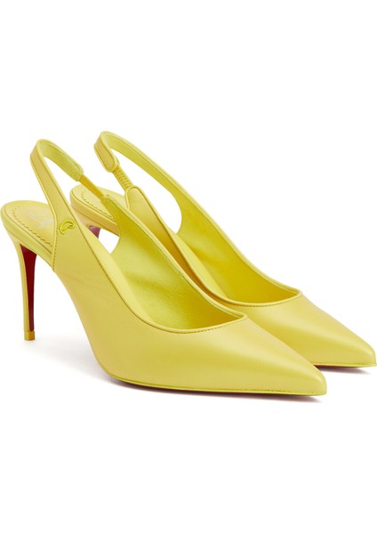 Sporty Kate Sarı Deri Topuklu Ayakkabı fiyatları