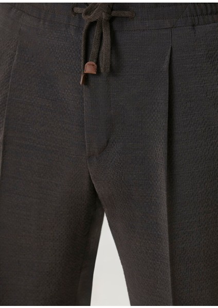 Kahverengi Beli Kordonlu Yün Pantolon fırsatları