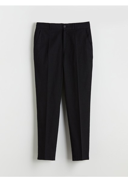 Yeni Sezon Standart Kalıp Keten Görünümlü Erkek Pantolon indirimleri