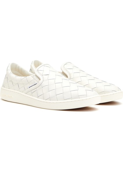 Beyaz Örgü Dokulu Kadın Deri Sneaker fiyatları