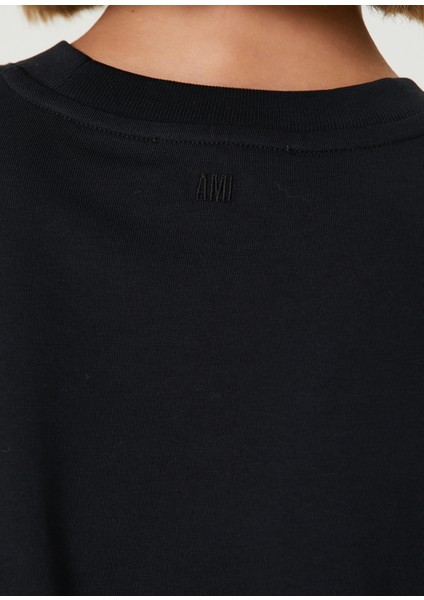 Siyah Logo Detaylı T-Shirt