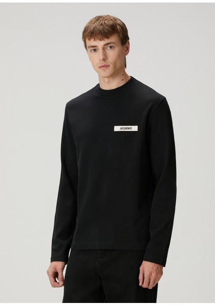 Gros Grain Siyah Logo Patchli Sweatshirt modelleri