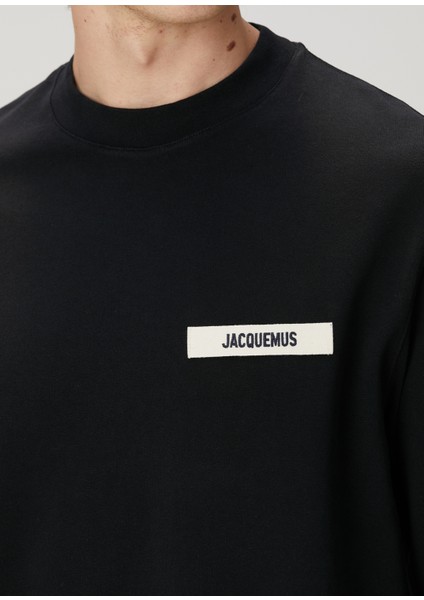 Gros Grain Siyah Logo Patchli Sweatshirt indirimleri