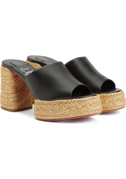 Calakala Siyah Kadın Deri Terlik fiyatları