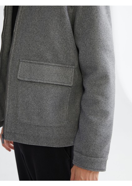 Yeni Sezon Standart Kalıp Gömlek Yaka Erkek Kaşe Mont fırsatları