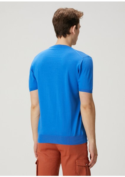 Açık Mavi Kısa Kollu Triko fırsatları