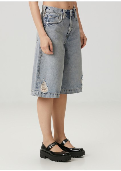 Louie Mavi Jean Şort modelleri