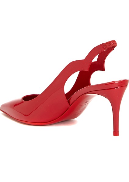 Hot Chick Kırmızı Rugan Deri Topuklu Ayakkabı modelleri