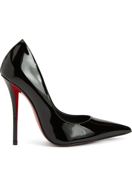 Miss Siyah Deri Stiletto