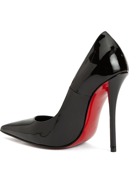 Miss Siyah Deri Stiletto modelleri