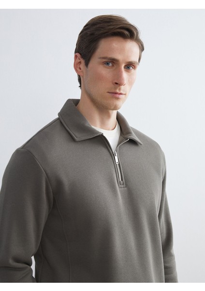 Yeni Sezon Polo Yaka Erkek Sweatshirt