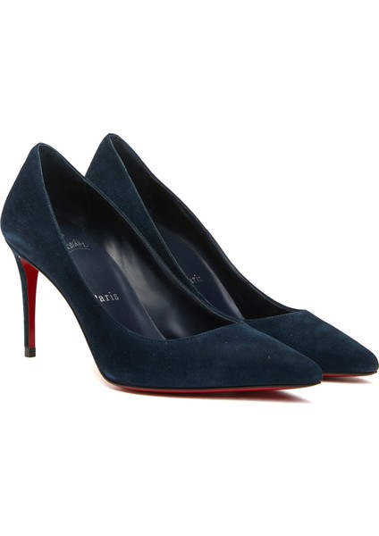 Kate Lacivert Deri Topuklu Ayakkabı fiyatları