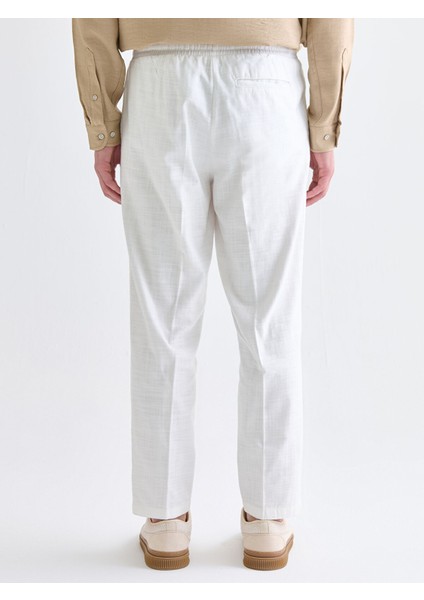 Yeni Sezon Standart Kalıp Keten Görünümlü Erkek Pantolon fırsatları