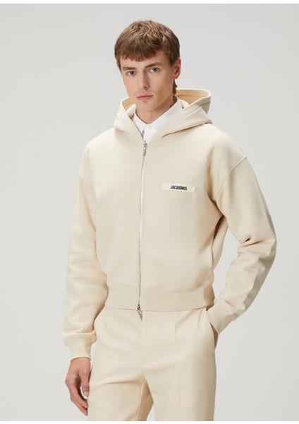 Gros Grain Kırık Beyaz Kapüşonlu Sweatshirt modelleri