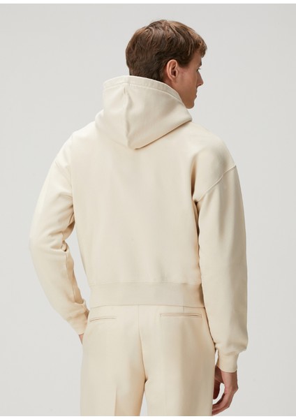 Gros Grain Kırık Beyaz Kapüşonlu Sweatshirt fırsatları