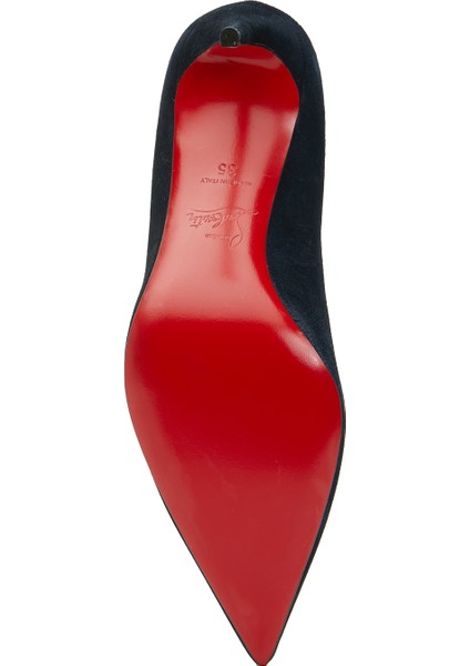 Kate Lacivert Deri Topuklu Ayakkabı indirimleri