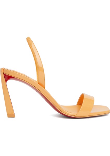 Turuncu Kadın Deri Sandalet
