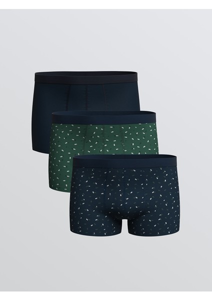 Yeni Sezon Standart Kalıp Pamuklu Esnek Erkek Boxer 3'lü