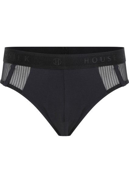 Fleur Siyah Tül Erkek Slip Külot