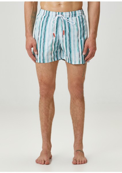 Yeşil Çizgi Desenli Mayo fiyatları