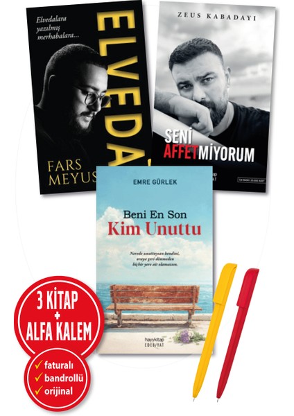 Alfa Kalem+ Emre Gürlek Zeus Fars 3 Kitap Yeni (Elveda+Seni Affetmiyorum+Kim Unuttu)-Hayykitap