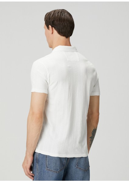 Zion Beyaz Polo Yaka Organik Pamuk T-Shirt fırsatları