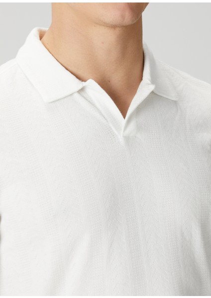 Zion Beyaz Polo Yaka Organik Pamuk T-Shirt indirimleri