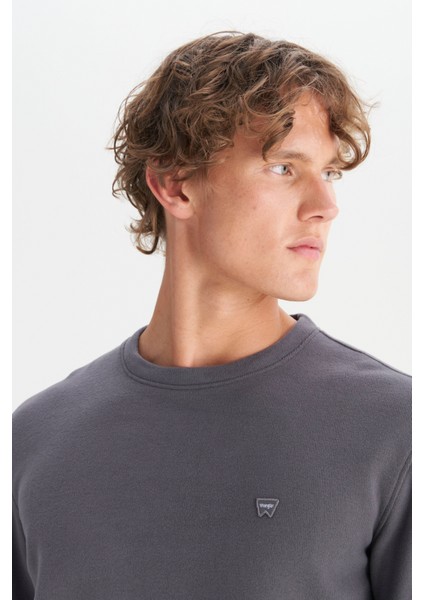 Pamuklu Regular Fit Normal Kesim Bisiklet Yaka Selanik Örgü Sweatshirt fırsatları