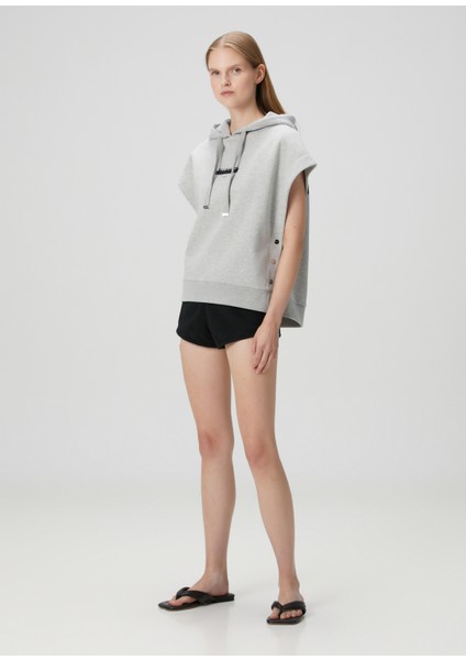 Sorri Gri Kapüşonlu Kolsuz Sweatshirt fiyatları