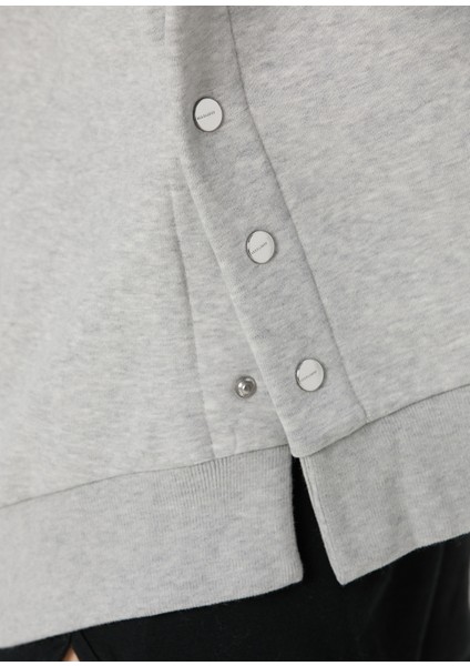 Sorri Gri Kapüşonlu Kolsuz Sweatshirt