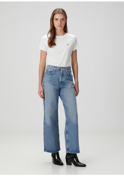 Low Slung Baggy Mavi Jean Pantolon