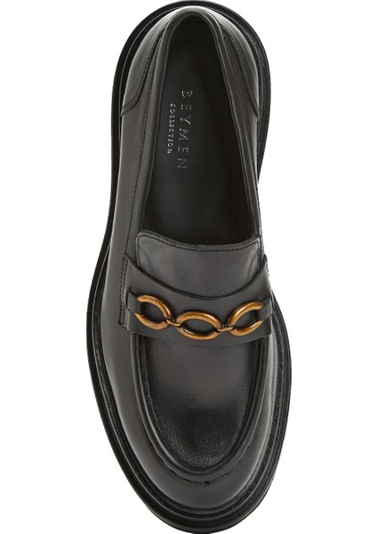 Siyah Kadın Deri Loafer fırsatları