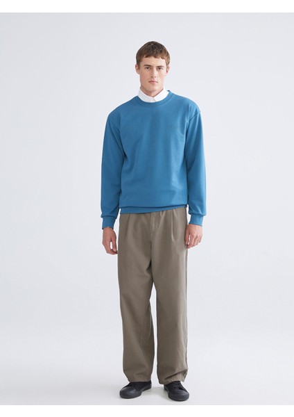 Yeni Sezon Bisiklet Yaka Baskılı Erkek Sweatshirt fiyatları