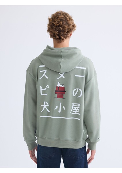 Yeni Sezon Uzun Kollu Snoopy Baskılı Erkek Hoodie fırsatları
