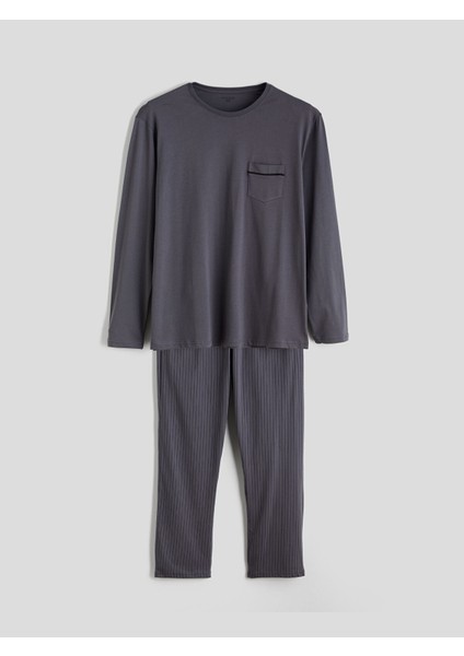 Yeni Sezon Standart Kalıp Erkek Pijama Takımı