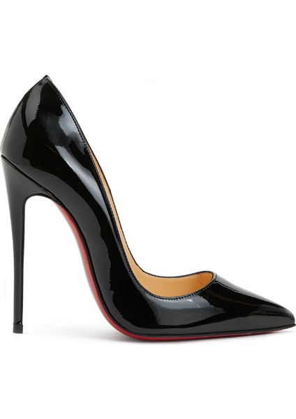 So Kate Siyah Deri 12CM Stiletto