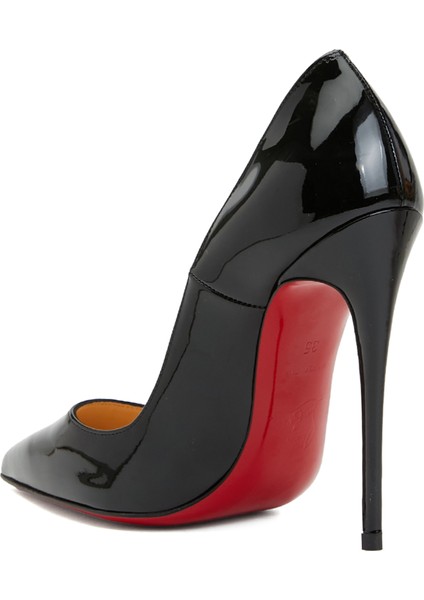 So Kate Siyah Deri 12CM Stiletto modelleri