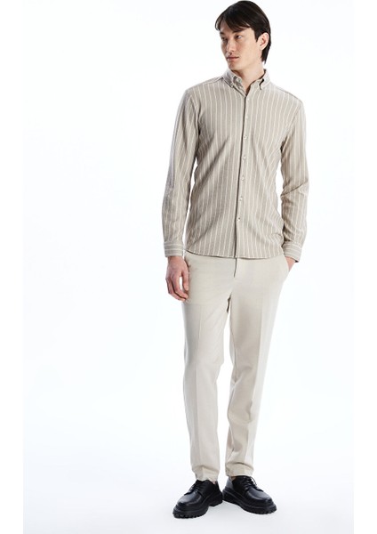 Yeni Sezon Slim Fit Uzun Kollu Çizgili Erkek Gömlek fiyatları