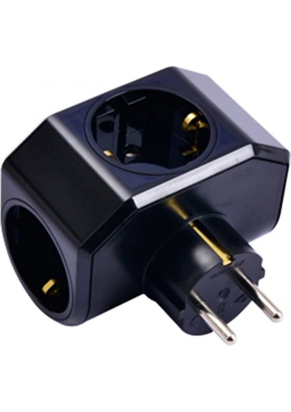 Siyah Yonca Plus 3lü Topraklı Priz Fiş 04-Zm (4887)