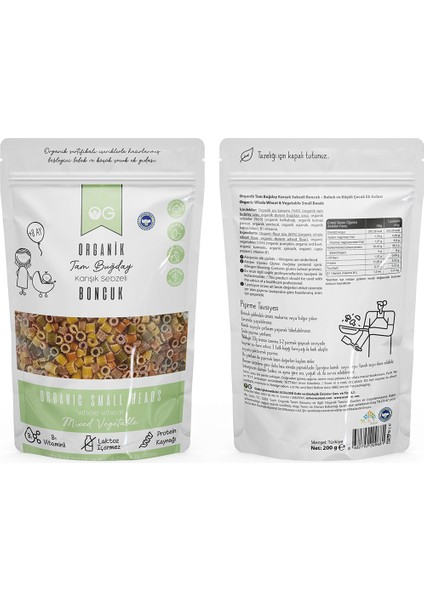 Organik Karışık Sebzeli Tam Buğday Boncuk Makarna 200 Gr +8 Ay fiyatları